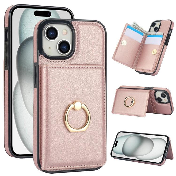 RFID Anti-theft Card Ring Holder Phone Case, For iPhone 15 Pro Max, For iPhone 15 Pro, For iPhone 15 Plus, For iPhone 15