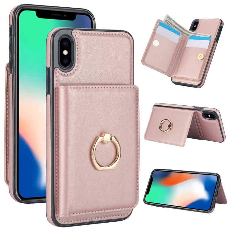 RFID Anti-theft Card Ring Holder Phone Case, For iPhone 11, For iPhone 11 Pro, For iPhone XS / X, For iPhone XR