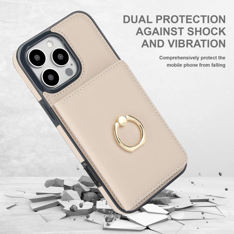 RFID Anti-theft Card Ring Holder Phone Case, For iPhone 16 Pro Max, For iPhone 16 Pro, For iPhone 16 Plus, For iPhone 16