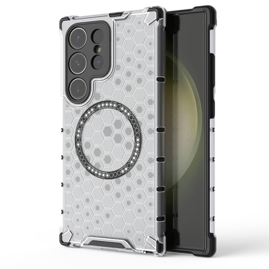 Honeycomb Magnetic Ring Shockproof Phone Case, For Samsung Galaxy S24 Ultra 5G, For Samsung Galaxy S24+ 5G, For Samsung Galaxy S24 5G, For Samsung Galaxy S23 FE 5G