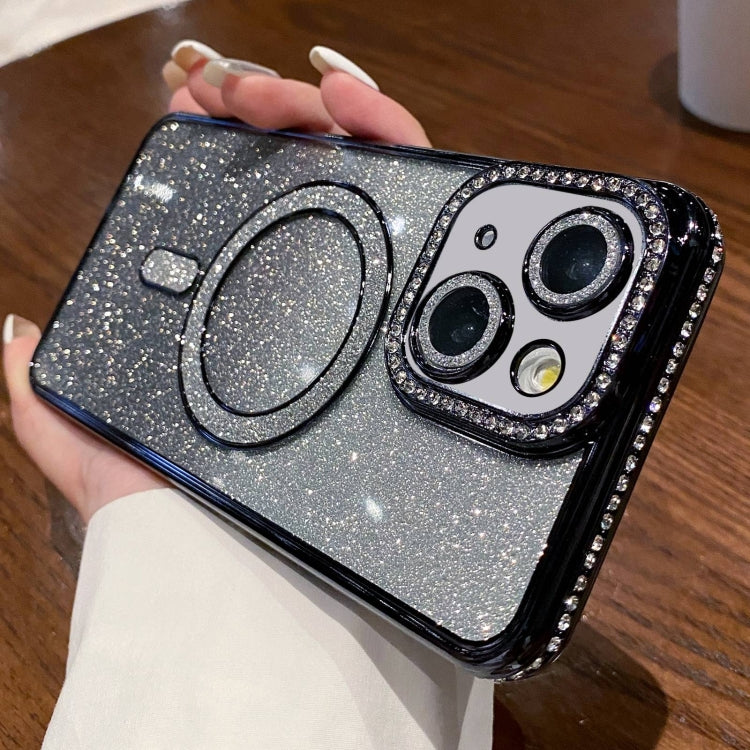 Diamond Gradient Glitter Plated MagSafe Phone Case, For iPhone 15 Pro Max, For iPhone 15 Pro, For iPhone 15 Plus, For iPhone 15