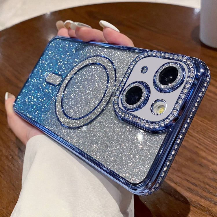 Diamond Gradient Glitter Plated MagSafe Phone Case, For iPhone 15 Pro Max, For iPhone 15 Pro, For iPhone 15 Plus, For iPhone 15