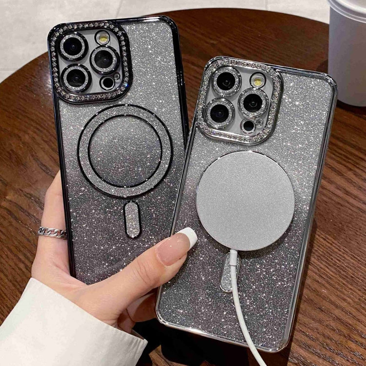 Diamond Gradient Glitter Plated MagSafe Phone Case, For iPhone 15 Pro Max, For iPhone 15 Pro, For iPhone 15 Plus, For iPhone 15
