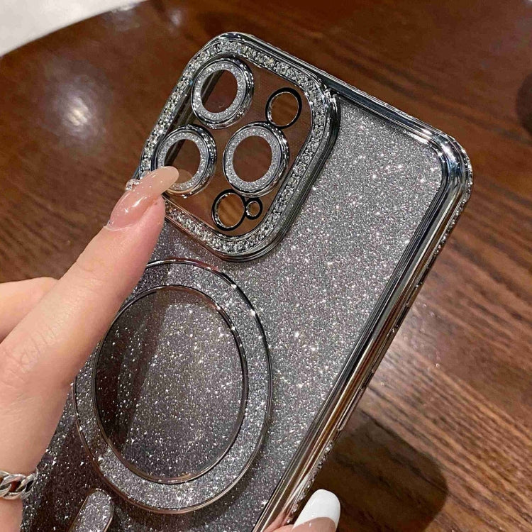 Diamond Gradient Glitter Plated MagSafe Phone Case, For iPhone 15 Pro, For iPhone 15 Plus, For iPhone 15, For iPhone 14 Plus, For iPhone 14