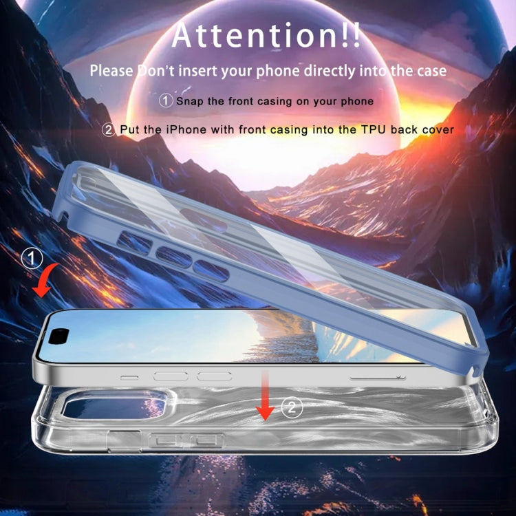 IMD Gradient Feather PC Hybrid TPU Phone Case, For iPhone 15 Pro Max, For iPhone 15 Pro, For iPhone 15 Plus, For iPhone 15