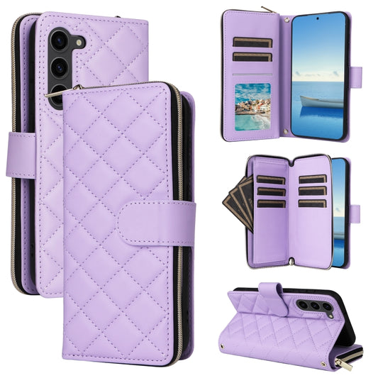 Crossbody Rhombic Zipper Tower Buckle Leather Phone Case with Lanyard, For Samsung Galaxy S23 5G, For Samsung Galaxy S22 Ultra 5G, For Samsung Galaxy S22+ 5G, For Samsung Galaxy S22 5G
