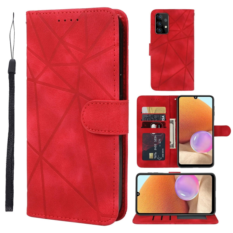 Skin Feel Geometric Lines Leather Phone Case, For Samsung Galaxy A03s US, For Samsung Galaxy A22 4G, For Samsung Galaxy A22 5G, For Samsung Galaxy S21 FE 5G, For Samsung Galaxy A32 4G