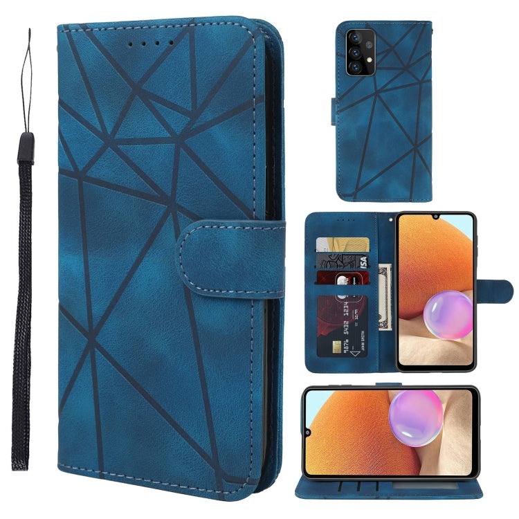 Skin Feel Geometric Lines Leather Phone Case, For Samsung Galaxy A03s US, For Samsung Galaxy A22 4G, For Samsung Galaxy A22 5G, For Samsung Galaxy S21 FE 5G, For Samsung Galaxy A32 4G