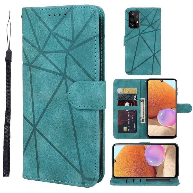 Skin Feel Geometric Lines Leather Phone Case, For Samsung Galaxy A03s US, For Samsung Galaxy A22 4G, For Samsung Galaxy A22 5G, For Samsung Galaxy S21 FE 5G, For Samsung Galaxy A32 4G