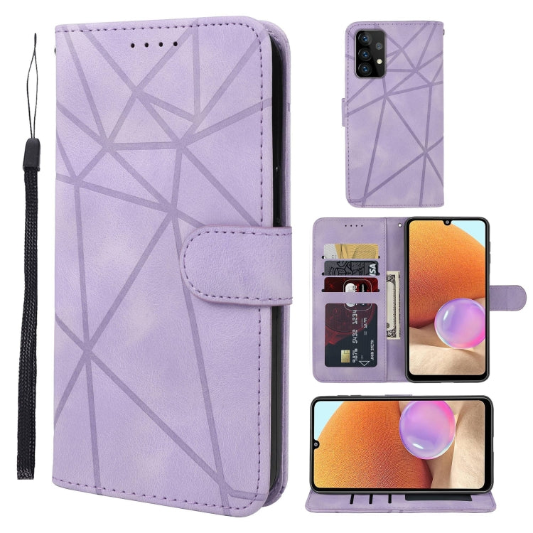 Skin Feel Geometric Lines Leather Phone Case, For Samsung Galaxy A03s US, For Samsung Galaxy A22 4G, For Samsung Galaxy A22 5G, For Samsung Galaxy S21 FE 5G, For Samsung Galaxy A32 4G