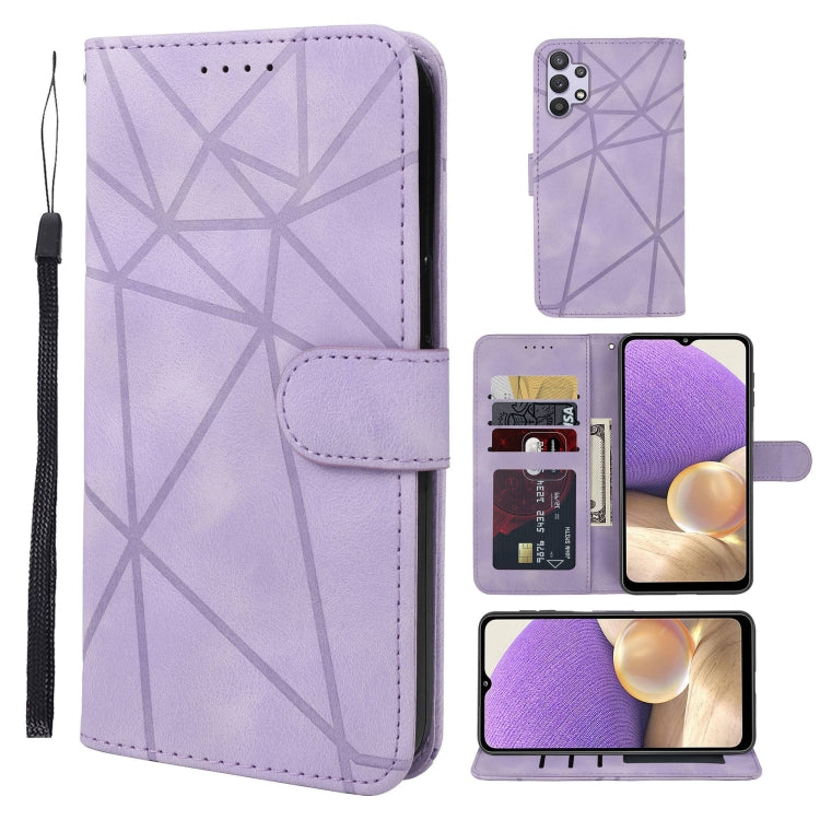 Skin Feel Geometric Lines Leather Phone Case, For Samsung Galaxy A32 5G, For Samsung Galaxy S21 5G, For Samsung Galaxy S21+ 5G, For Samsung Galaxy S21 Ultra 5G, For Samsung Galaxy A02s US