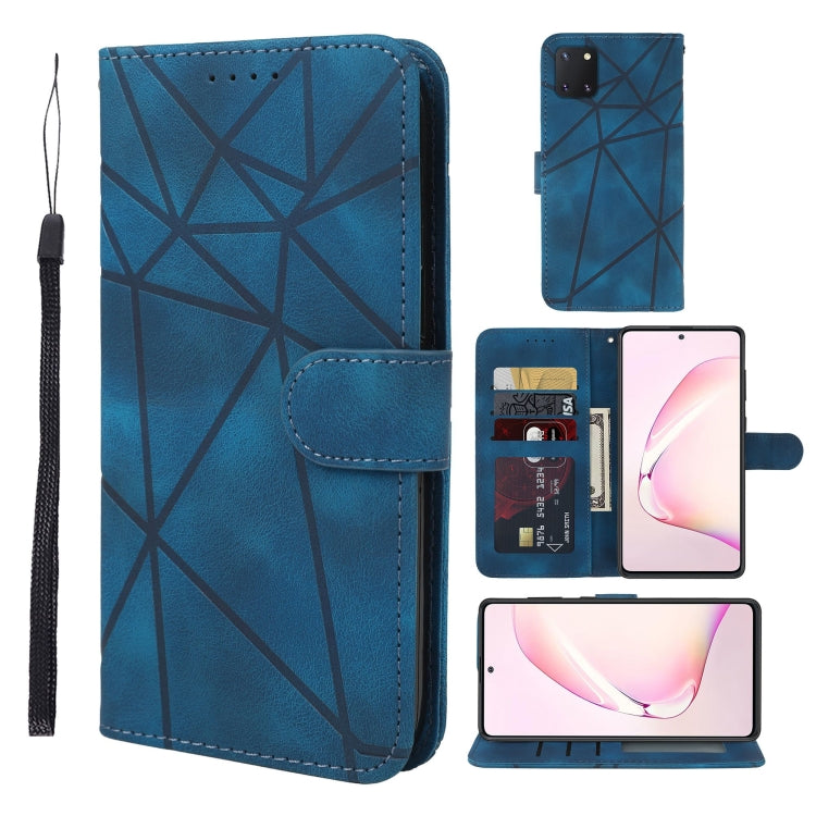 Skin Feel Geometric Lines Leather Phone Case, For Samsung Galaxy S20 Ultra, For Samsung Galaxy S20, For Samsung Galaxy S20+, For Samsung Galaxy S10 Lite, For Samsung Galaxy Note10 Lite