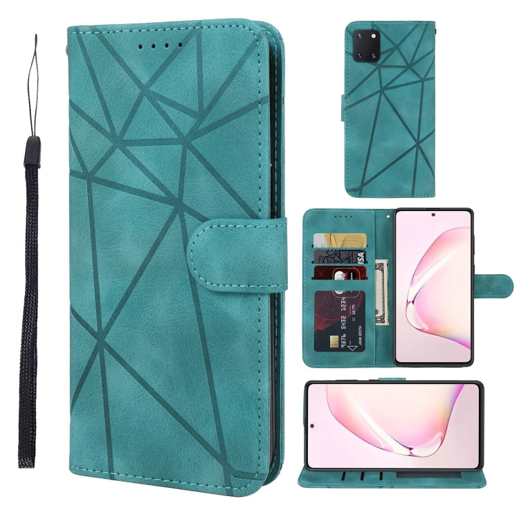 Skin Feel Geometric Lines Leather Phone Case, For Samsung Galaxy S20 Ultra, For Samsung Galaxy S20, For Samsung Galaxy S20+, For Samsung Galaxy S10 Lite, For Samsung Galaxy Note10 Lite