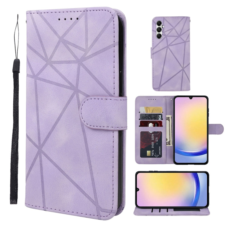 Skin Feel Geometric Lines Leather Phone Case, For Samsung Galaxy A35 5G, For Samsung Galaxy S24 Ultra 5G, For Samsung Galaxy A05, For Samsung Galaxy A05s, For Samsung Galaxy A25 5G