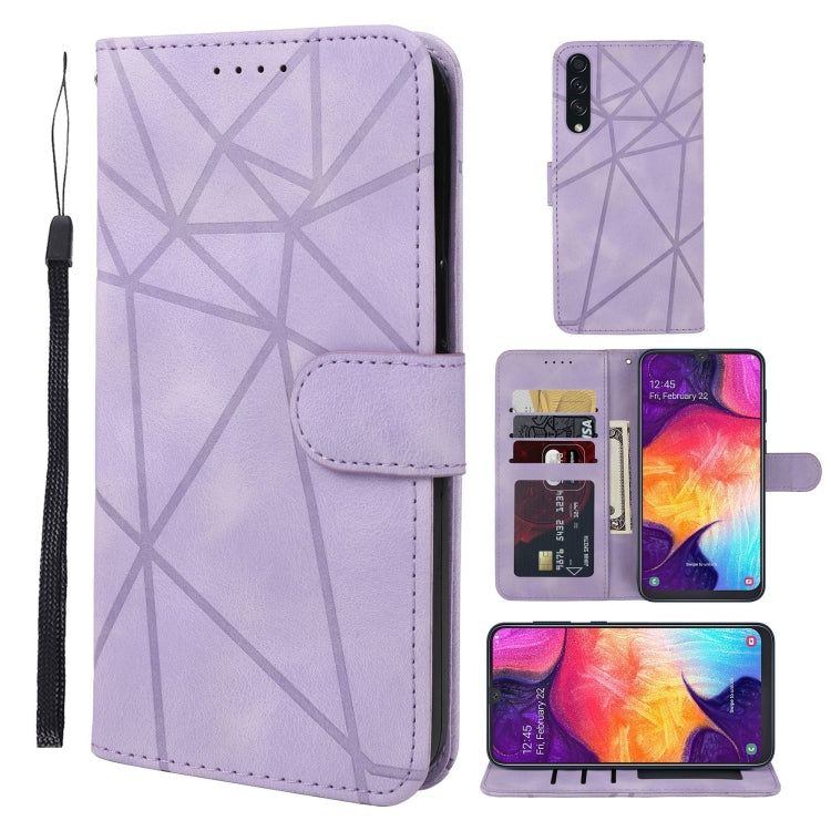 Skin Feel Geometric Lines Leather Phone Case, For Samsung Galaxy Note10, For Samsung Galaxy Note10+, For Samsung Galaxy S10 5G, For Samsung Galaxy A50, For Samsung Galaxy S10+