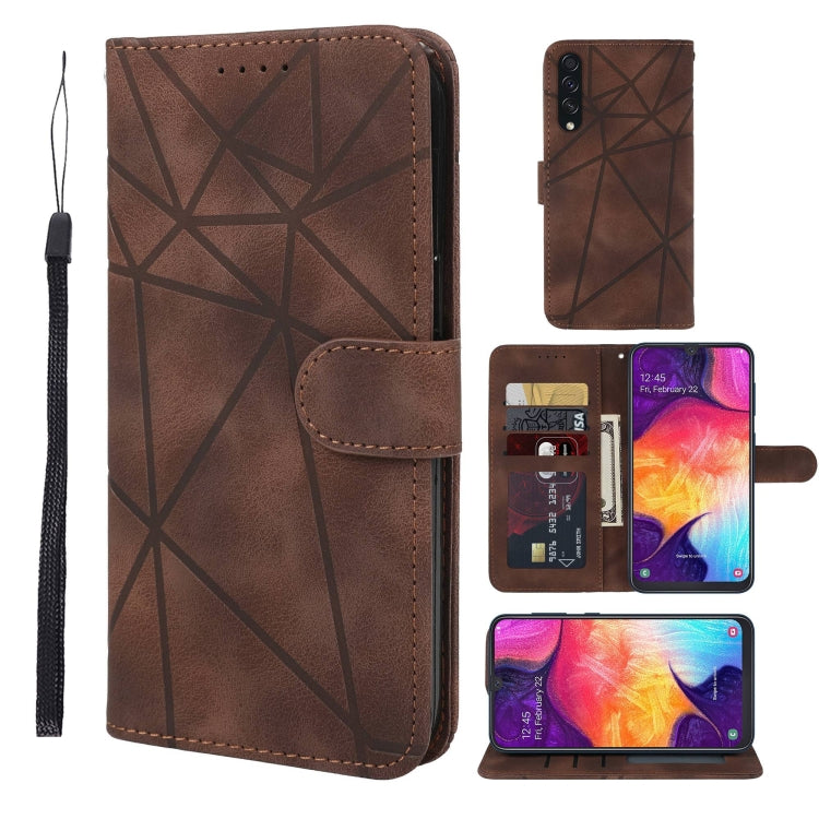 Skin Feel Geometric Lines Leather Phone Case, For Samsung Galaxy Note10, For Samsung Galaxy Note10+, For Samsung Galaxy S10 5G, For Samsung Galaxy A50, For Samsung Galaxy S10+