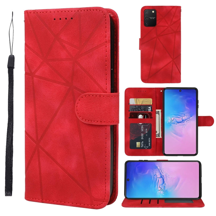 Skin Feel Geometric Lines Leather Phone Case, For Samsung Galaxy S20 Ultra, For Samsung Galaxy S20, For Samsung Galaxy S20+, For Samsung Galaxy S10 Lite, For Samsung Galaxy Note10 Lite