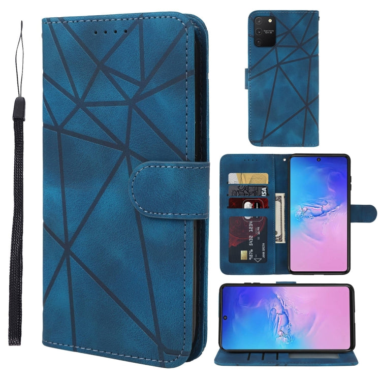 Skin Feel Geometric Lines Leather Phone Case, For Samsung Galaxy S20 Ultra, For Samsung Galaxy S20, For Samsung Galaxy S20+, For Samsung Galaxy S10 Lite, For Samsung Galaxy Note10 Lite