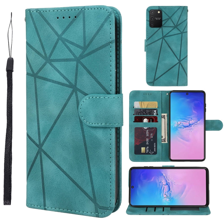 Skin Feel Geometric Lines Leather Phone Case, For Samsung Galaxy S20 Ultra, For Samsung Galaxy S20, For Samsung Galaxy S20+, For Samsung Galaxy S10 Lite, For Samsung Galaxy Note10 Lite