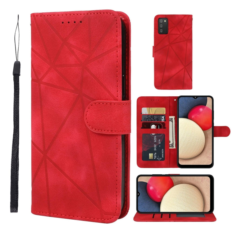 Skin Feel Geometric Lines Leather Phone Case, For Samsung Galaxy A32 5G, For Samsung Galaxy S21 5G, For Samsung Galaxy S21+ 5G, For Samsung Galaxy S21 Ultra 5G, For Samsung Galaxy A02s US