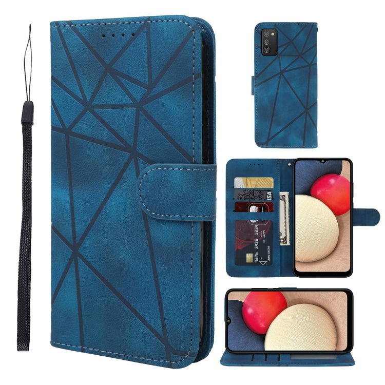 Skin Feel Geometric Lines Leather Phone Case, For Samsung Galaxy S21+ 5G, For Samsung Galaxy S21 Ultra 5G, For Samsung Galaxy A02s US, For Samsung Galaxy A42 5G