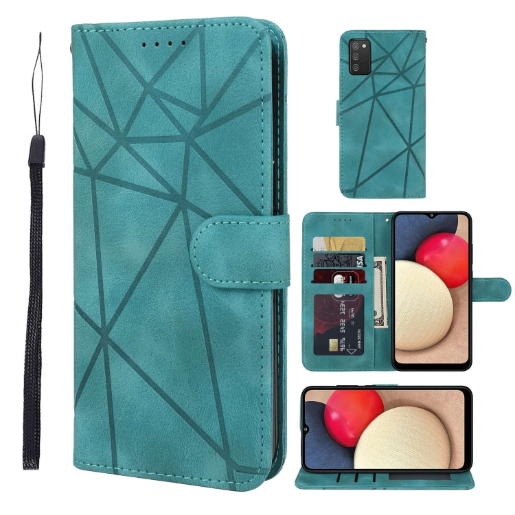 Skin Feel Geometric Lines Leather Phone Case, For Samsung Galaxy S21+ 5G, For Samsung Galaxy S21 Ultra 5G, For Samsung Galaxy A02s US, For Samsung Galaxy A42 5G