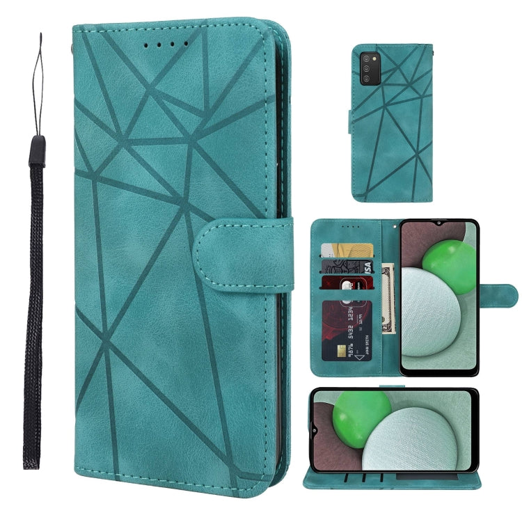 Skin Feel Geometric Lines Leather Phone Case, For Samsung Galaxy A03s US, For Samsung Galaxy A22 4G, For Samsung Galaxy A22 5G, For Samsung Galaxy S21 FE 5G, For Samsung Galaxy A32 4G