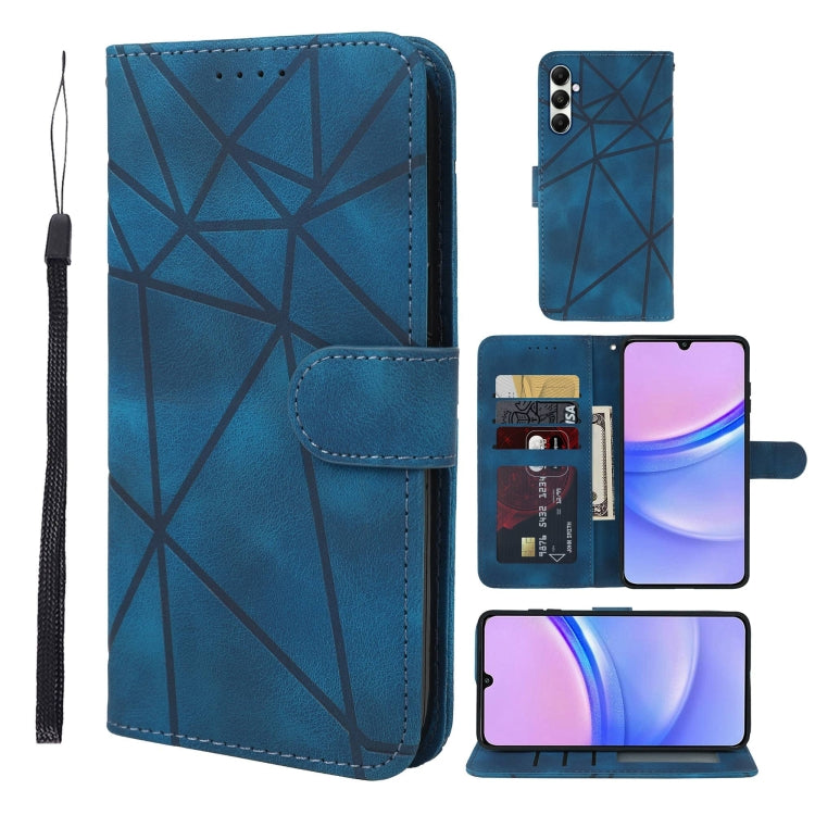 Skin Feel Geometric Lines Leather Phone Case, For Samsung Galaxy S24 / S25 5G, For Samsung Galaxy S24+ / S25+ 5G, For Samsung Galaxy S24 FE 5G, For Samsung Galaxy A15, For Samsung Galaxy A55 5G