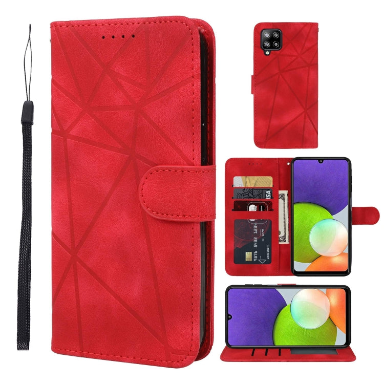 Skin Feel Geometric Lines Leather Phone Case, For Samsung Galaxy A03s US, For Samsung Galaxy A22 4G, For Samsung Galaxy A22 5G, For Samsung Galaxy S21 FE 5G, For Samsung Galaxy A32 4G