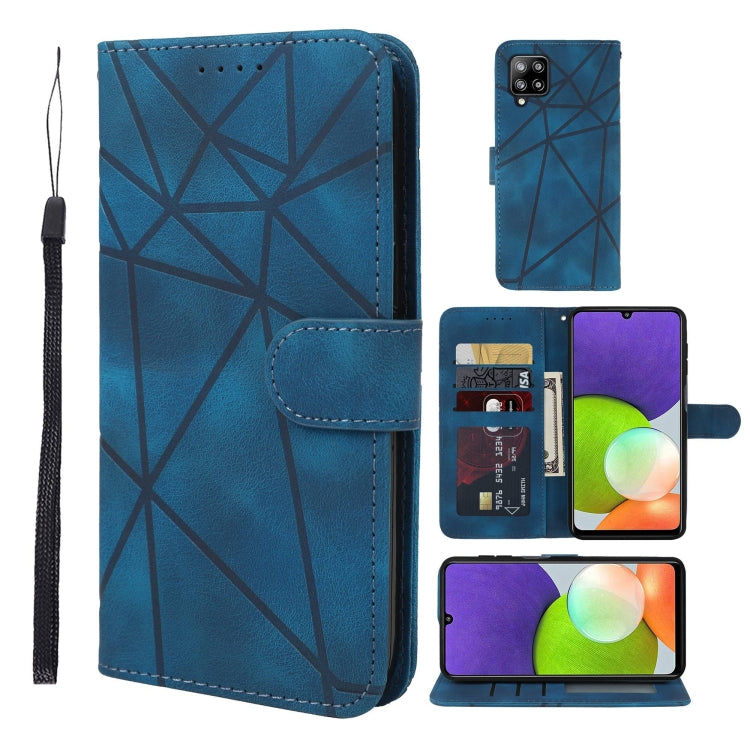 Skin Feel Geometric Lines Leather Phone Case, For Samsung Galaxy A03s US, For Samsung Galaxy A22 4G, For Samsung Galaxy A22 5G, For Samsung Galaxy S21 FE 5G, For Samsung Galaxy A32 4G