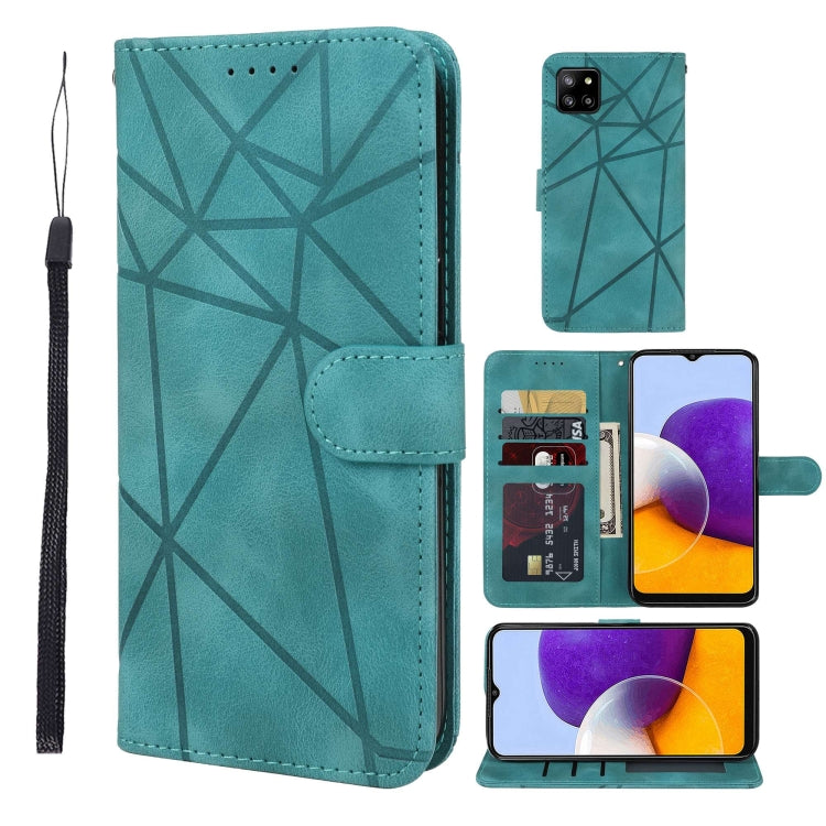 Skin Feel Geometric Lines Leather Phone Case, For Samsung Galaxy A03s US, For Samsung Galaxy A22 4G, For Samsung Galaxy A22 5G, For Samsung Galaxy S21 FE 5G, For Samsung Galaxy A32 4G