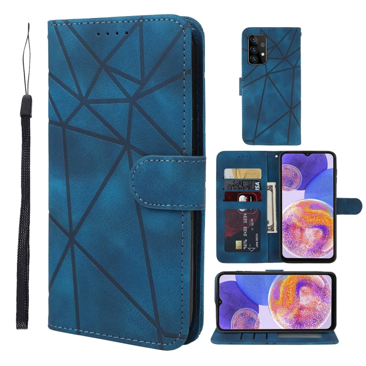 Skin Feel Geometric Lines Leather Phone Case, For Samsung Galaxy S20 FE, For Samsung Galaxy A23, For Samsung Galaxy S22 Ultra 5G, For Samsung Galaxy S22+ 5G, For Samsung Galaxy S22 5G