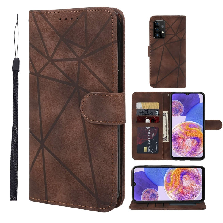 Skin Feel Geometric Lines Leather Phone Case, For Samsung Galaxy S20 FE, For Samsung Galaxy A23, For Samsung Galaxy S22 Ultra 5G, For Samsung Galaxy S22+ 5G, For Samsung Galaxy S22 5G