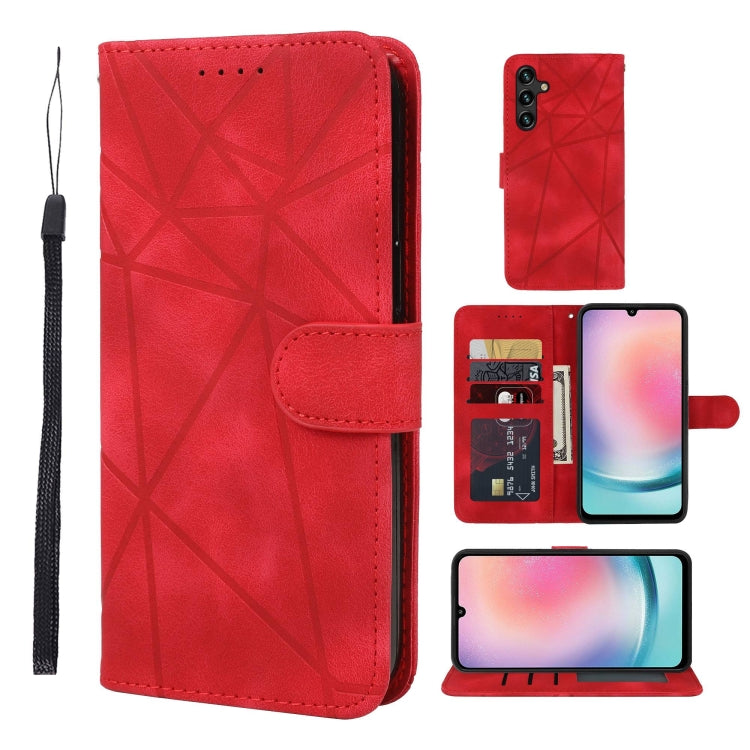 Skin Feel Geometric Lines Leather Phone Case, For Samsung Galaxy S23 FE 5G, For Samsung Galaxy A24 4G, For Samsung Galaxy A14 5G / 4G, For Samsung Galaxy A34 5G, For Samsung Galaxy A54 5G