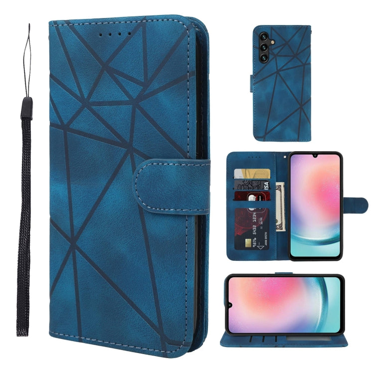 Skin Feel Geometric Lines Leather Phone Case, For Samsung Galaxy S23 FE 5G, For Samsung Galaxy A24 4G, For Samsung Galaxy A14 5G / 4G, For Samsung Galaxy A34 5G, For Samsung Galaxy A54 5G