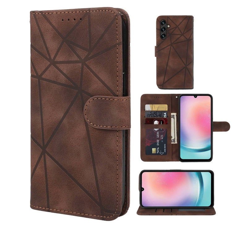 Skin Feel Geometric Lines Leather Phone Case, For Samsung Galaxy S23 FE 5G, For Samsung Galaxy A24 4G, For Samsung Galaxy A14 5G / 4G, For Samsung Galaxy A34 5G, For Samsung Galaxy A54 5G