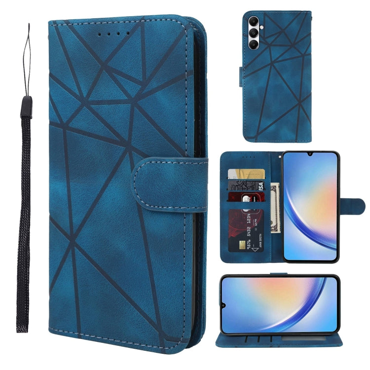 Skin Feel Geometric Lines Leather Phone Case, For Samsung Galaxy S23 FE 5G, For Samsung Galaxy A24 4G, For Samsung Galaxy A14 5G / 4G, For Samsung Galaxy A34 5G, For Samsung Galaxy A54 5G