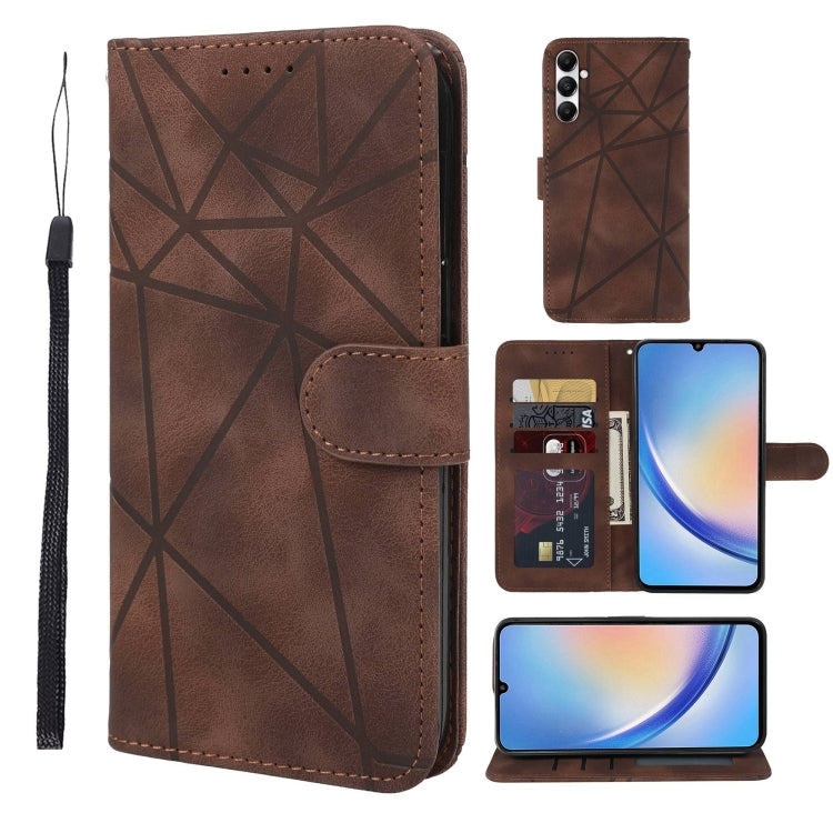 Skin Feel Geometric Lines Leather Phone Case, For Samsung Galaxy S23 FE 5G, For Samsung Galaxy A24 4G, For Samsung Galaxy A14 5G / 4G, For Samsung Galaxy A34 5G, For Samsung Galaxy A54 5G