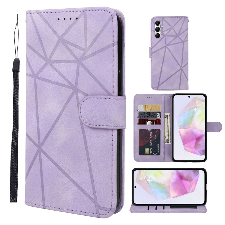 Skin Feel Geometric Lines Leather Phone Case, For Samsung Galaxy A35 5G, For Samsung Galaxy S24 Ultra 5G, For Samsung Galaxy A05, For Samsung Galaxy A05s, For Samsung Galaxy A25 5G