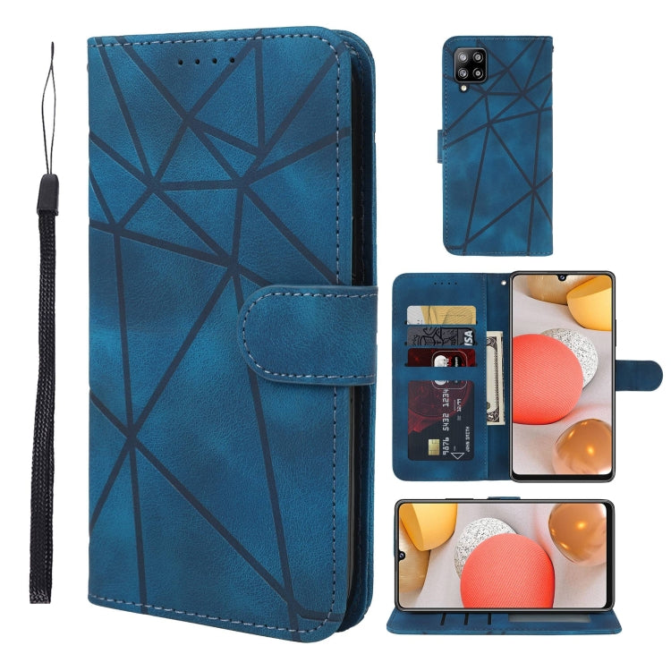 Skin Feel Geometric Lines Leather Phone Case, For Samsung Galaxy S21+ 5G, For Samsung Galaxy S21 Ultra 5G, For Samsung Galaxy A02s US, For Samsung Galaxy A42 5G