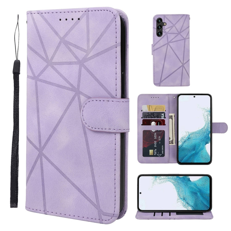 Skin Feel Geometric Lines Leather Phone Case, For Samsung Galaxy S23 FE 5G, For Samsung Galaxy A24 4G, For Samsung Galaxy A14 5G / 4G, For Samsung Galaxy A34 5G, For Samsung Galaxy A54 5G