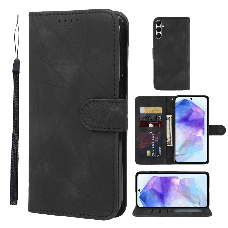 Skin Feel Geometric Lines Leather Phone Case, For Samsung Galaxy S24 / S25 5G, For Samsung Galaxy S24+ / S25+ 5G, For Samsung Galaxy S24 FE 5G, For Samsung Galaxy A15, For Samsung Galaxy A55 5G