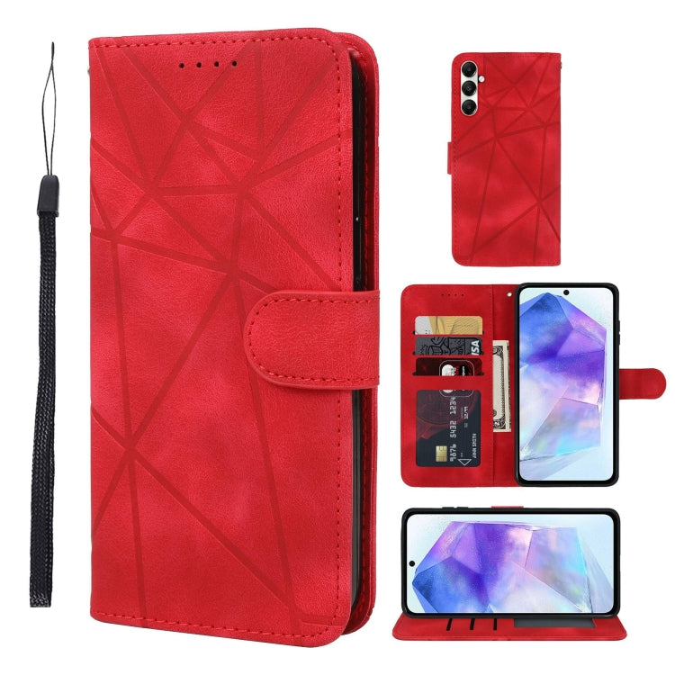 Skin Feel Geometric Lines Leather Phone Case, For Samsung Galaxy S24 / S25 5G, For Samsung Galaxy S24+ / S25+ 5G, For Samsung Galaxy S24 FE 5G, For Samsung Galaxy A15, For Samsung Galaxy A55 5G