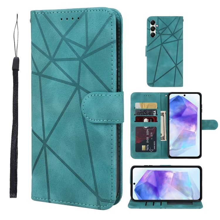 Skin Feel Geometric Lines Leather Phone Case, For Samsung Galaxy S24 / S25 5G, For Samsung Galaxy S24+ / S25+ 5G, For Samsung Galaxy S24 FE 5G, For Samsung Galaxy A15, For Samsung Galaxy A55 5G