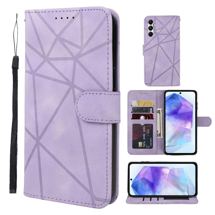 Skin Feel Geometric Lines Leather Phone Case, For Samsung Galaxy S24 / S25 5G, For Samsung Galaxy S24+ / S25+ 5G, For Samsung Galaxy S24 FE 5G, For Samsung Galaxy A15, For Samsung Galaxy A55 5G