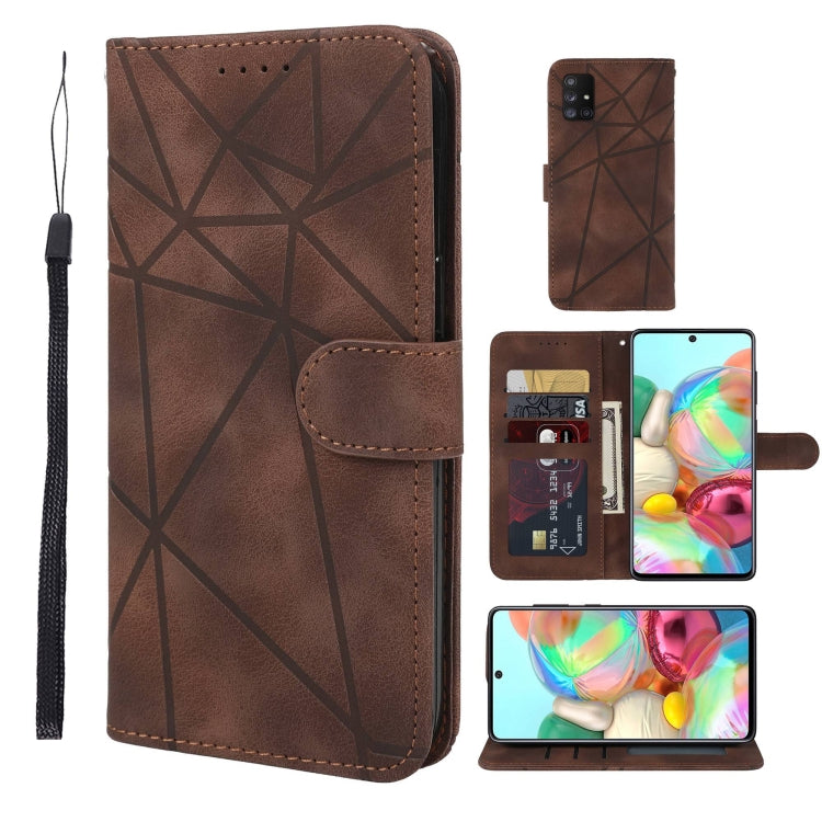 Skin Feel Geometric Lines Leather Phone Case, For Samsung Galaxy A42 5G, For Samsung Galaxy Note20 Ultra, For Samsung Galaxy Note20, For Samsung Galaxy A51 5G, For Samsung Galaxy A71 5G