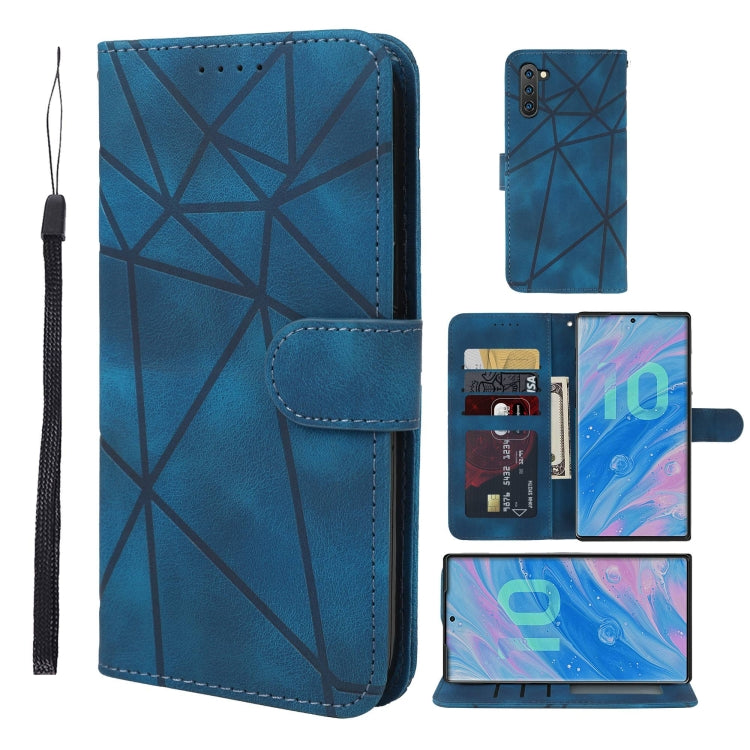 Skin Feel Geometric Lines Leather Phone Case, For Samsung Galaxy Note10, For Samsung Galaxy Note10+, For Samsung Galaxy S10 5G, For Samsung Galaxy A50, For Samsung Galaxy S10+