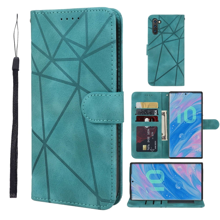 Skin Feel Geometric Lines Leather Phone Case, For Samsung Galaxy Note10, For Samsung Galaxy Note10+, For Samsung Galaxy S10 5G, For Samsung Galaxy A50, For Samsung Galaxy S10+