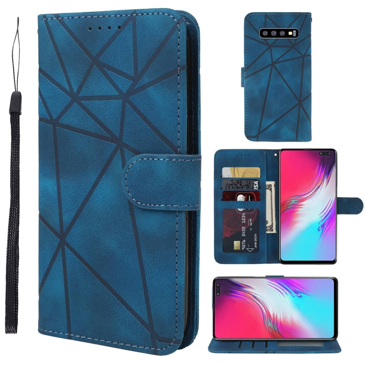 Skin Feel Geometric Lines Leather Phone Case, For Samsung Galaxy Note10, For Samsung Galaxy Note10+, For Samsung Galaxy S10 5G, For Samsung Galaxy A50, For Samsung Galaxy S10+