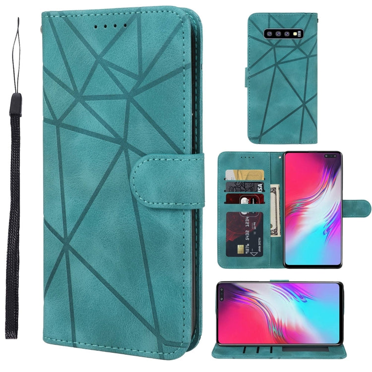 Skin Feel Geometric Lines Leather Phone Case, For Samsung Galaxy Note10, For Samsung Galaxy Note10+, For Samsung Galaxy S10 5G, For Samsung Galaxy A50, For Samsung Galaxy S10+